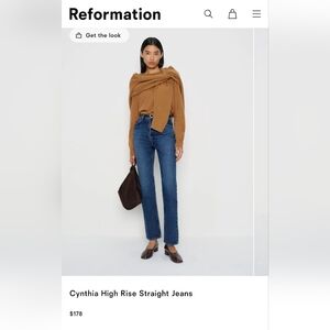 Reformation Cynthia High Rise Straight Jeans